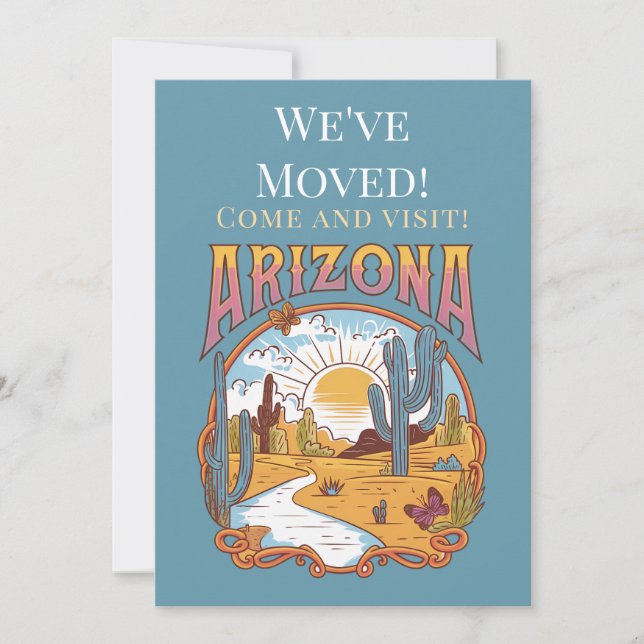 We've Moved to Arizona New Address Announcement (Front)