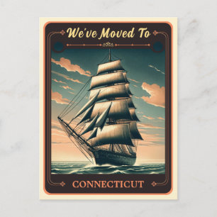 We've Moved To Connecticut   Vintage Postcard