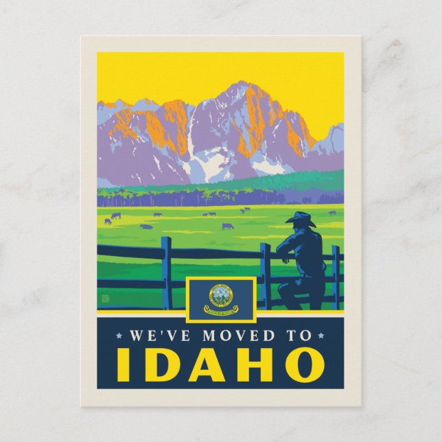 We've Moved To Idaho Invitation Postcard (Front)