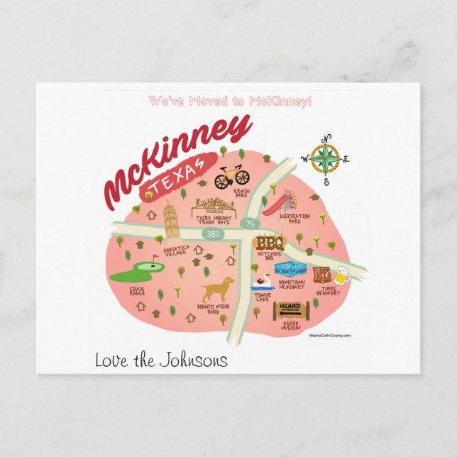 We've Moved to McKinney Texas Postcard (Front)