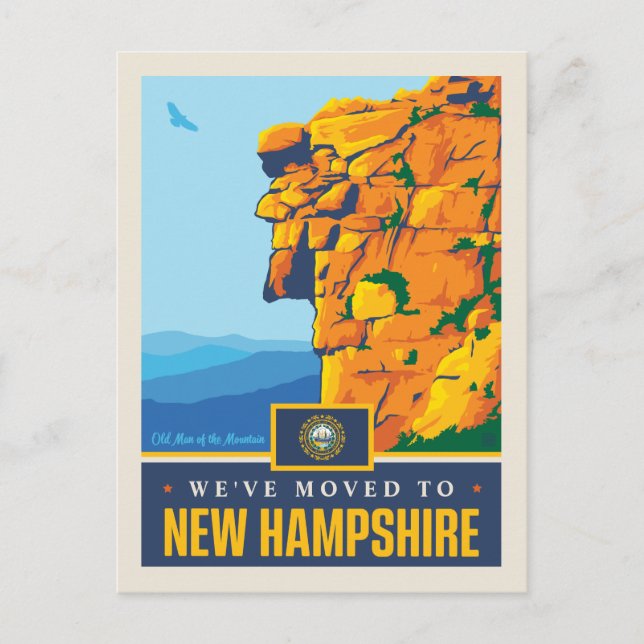We've Moved To New Hampshire Invitation Postcard (Front)