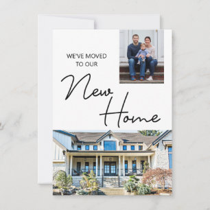 We've Moved to our New Home custom photo Holiday Card