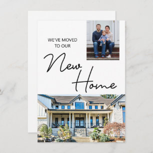 We've Moved to our New Home custom photo moving Holiday Card