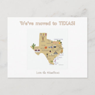 We've Moved to Texas Postcard
