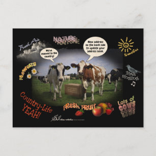We've moved to the Country (customisable) Announcement Postcard