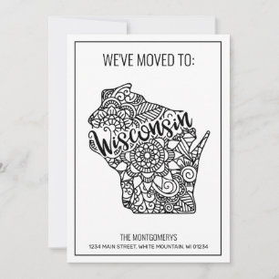 We've Moved To Wisconsin State Floral Mandala Announcement