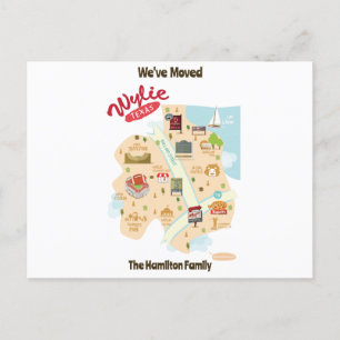 We've Moved to Wylie Texas Postcard