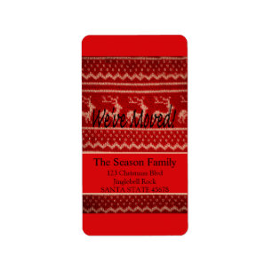 We've Moved!  Ugly Christmas Sweater Label