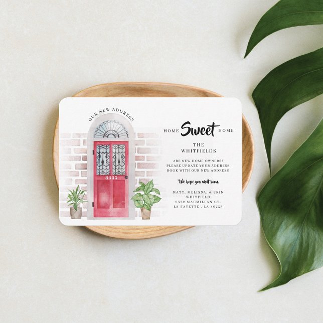 Weve Moved Watercolor Budget Moving Announcement (Christmas Holidays Moving Announcement)