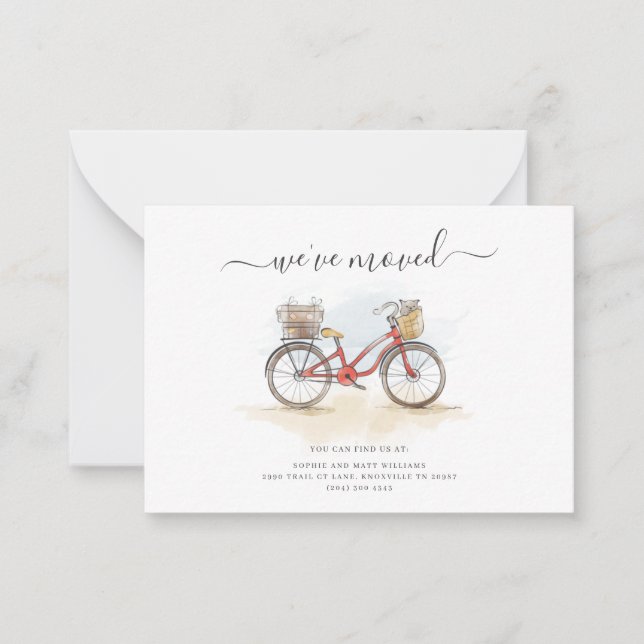 We've Moved Watercolor Chic Moving Announcement (Front)