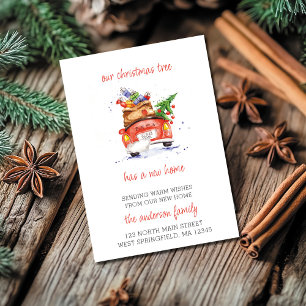 We've Moved Watercolor Christmas Card New Address