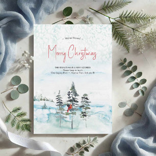 We've Moved Watercolor Christmas Cards
