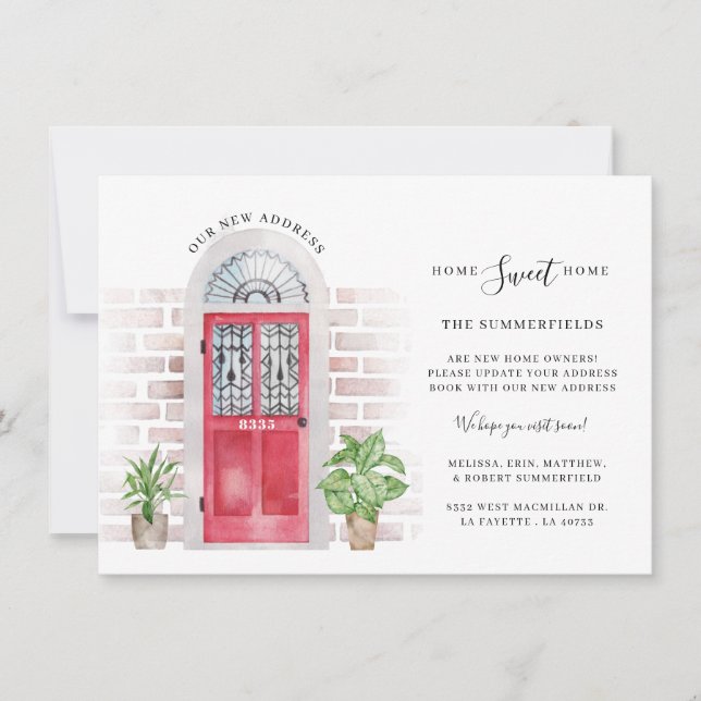 We've Moved Watercolor Moving Announcement (Front)