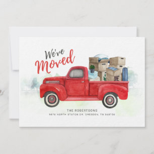 We've Moved Watercolor Moving New Address Announcement