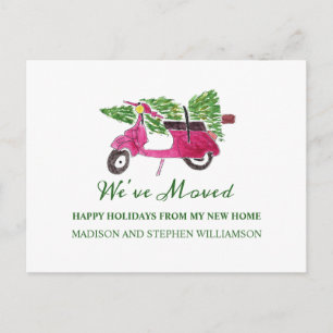 We've Moving    New Home for the Holidays Postcard