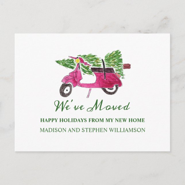 We've Moving  | New Home for the Holidays Postcard (Front)