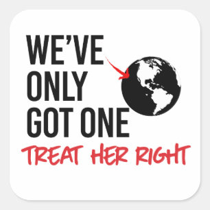 We've only got one earth square sticker