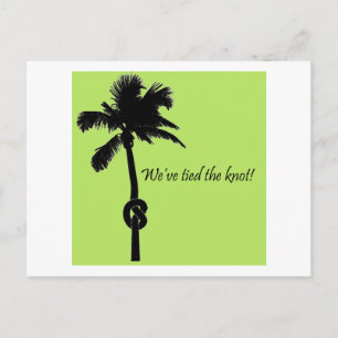 We've tied the knot announcement postcard