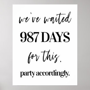 We've Waited Funny Wedding Poster