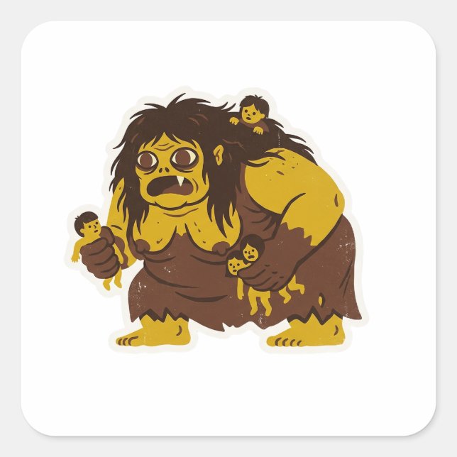 Wewe Gombel Square Sticker (Front)