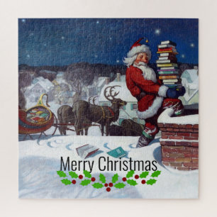Weyeth - Santa Delivering Books for Christmas Jigsaw Puzzle