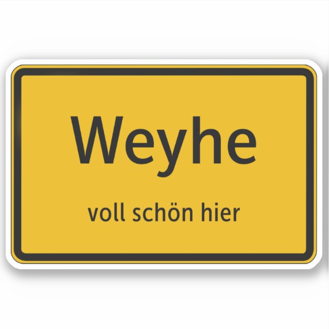 Weyhe Sticker Autosticker (Front)