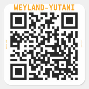 Weyland Yutani Tax Stamp Square Sticker