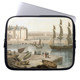 Weymouth Harbour, from 'A Voyage Around Great Brit Laptop Sleeve
