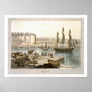 Weymouth Harbour, from 'A Voyage Around Great Brit Poster
