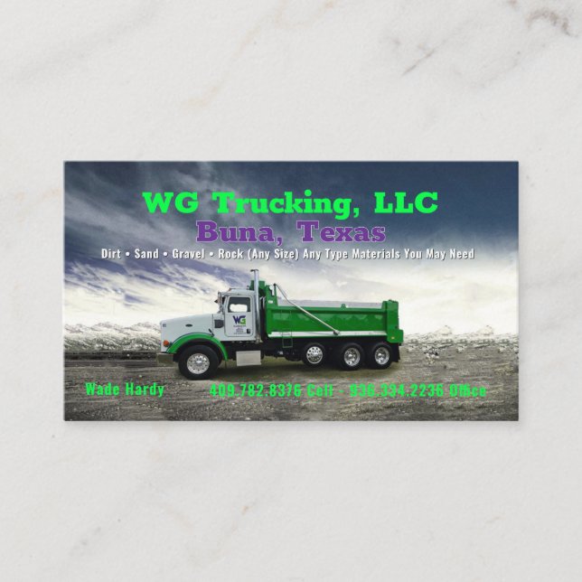 WG Truck Business Card (Front)