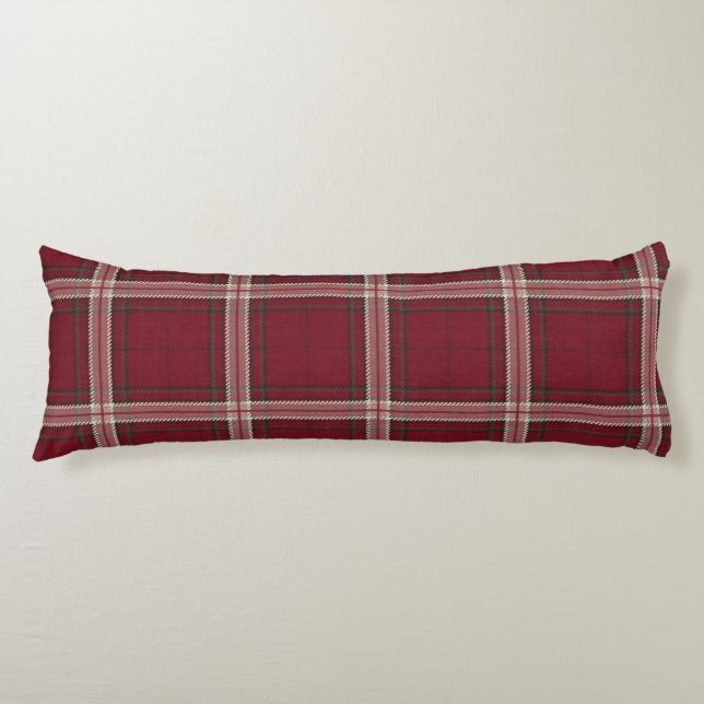 WG's Plaids Deep Red and Ivory from Aperitif Body Cushion (Front)