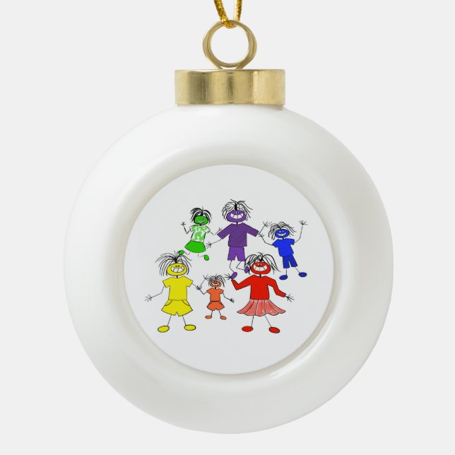 Whack-A-Do Ceramic Ball Christmas Ornament (Front)