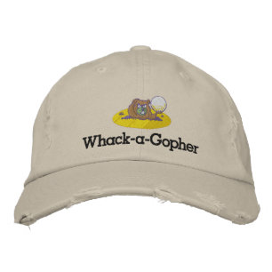 Whack-A-Gopher Embroidered Funny Golf Cap Design