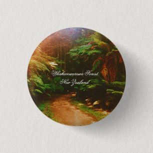 Whakarewarewa Forest, Rotorua, New Zealand 3 Cm Round Badge