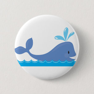 Whale 6 Cm Round Badge