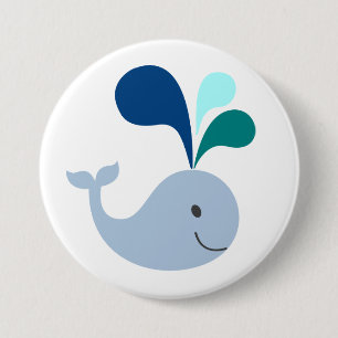 Whale 7.5 Cm Round Badge