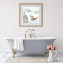 Whale Adventures - Kids Coastal Art Print