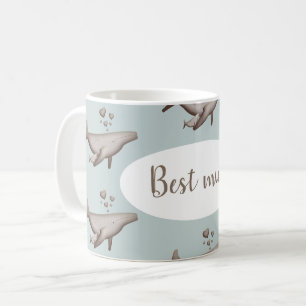 Whale and baby mug for personalization