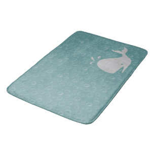 Whale and Bubbles Bath Mat
