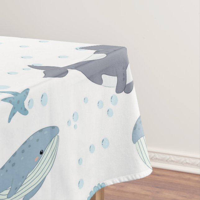 Whale and Killer whale Tablecloth (In Situ)