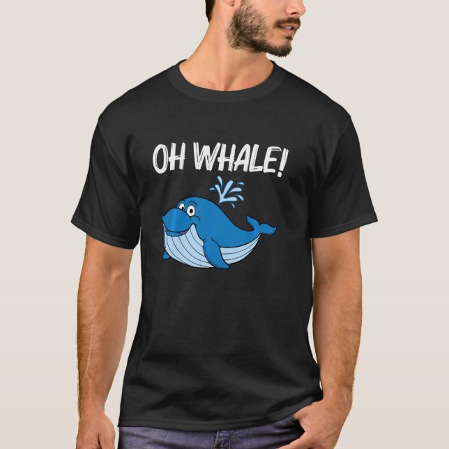 Whale Art For Men Women Orca Narwhal Blue Whales P T-Shirt (Front)