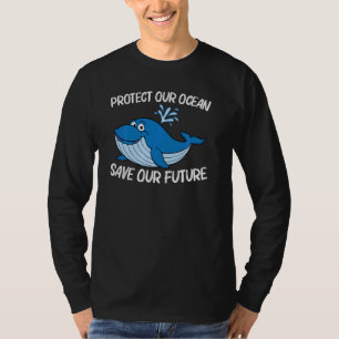 Whale Art For Men Women Orca Narwhal Blue Whales P T-Shirt