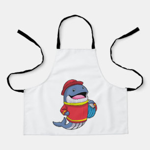 Whale as Firefighter with Hose Apron