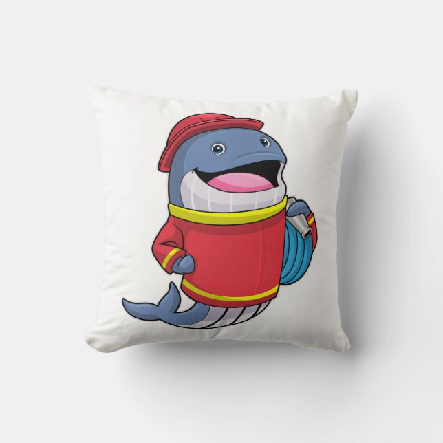 Whale as Firefighter with Hose Cushion (Front)