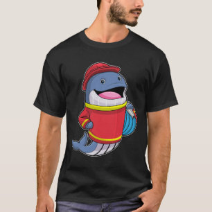 Whale as Firefighter with Hose T-Shirt