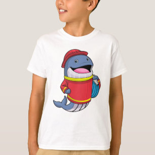 Whale as Firefighter with Hose T-Shirt
