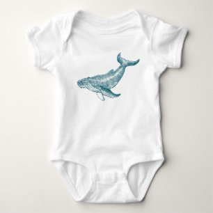 whale baby bodysuit