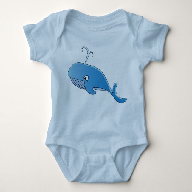 Whale - Baby Jersey Bodysuit (Front)