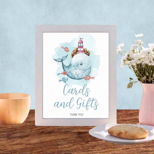 Whale Baby Shower Cards and Gifts Poster (Whale Baby Shower Cards and Gifts Poster
)