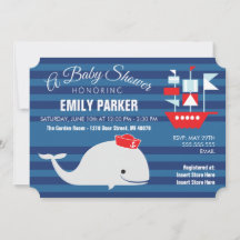 Whale | Baby Shower Invitation